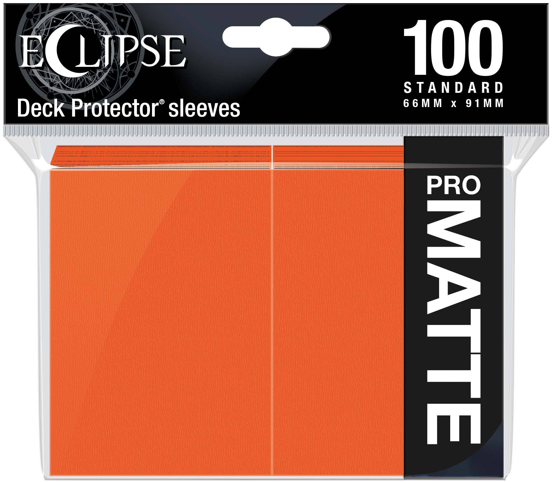 Eclipse Matte Standard Sleeves 100 Pack Pumpkin Orange