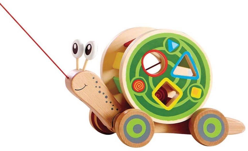 Hape Pull and Walk-A-Long Wooden Snail Toy