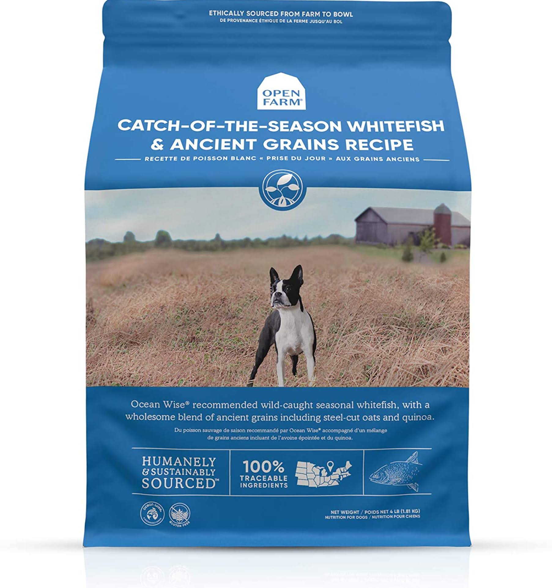 Open Farm Catch of The Season Whitefish & Ancient Grains Dry Dog Food 22 lbs