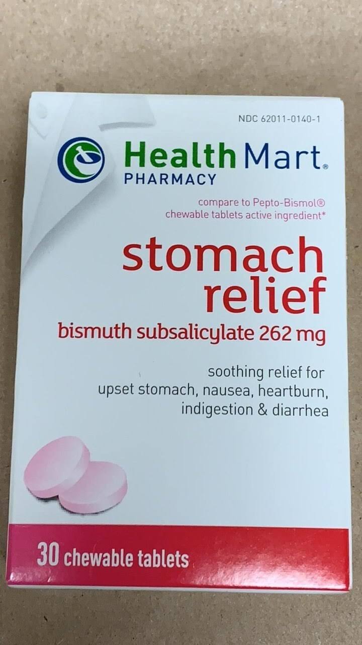 Health Mart Stomach Relief 30 Count Chewable Tablets