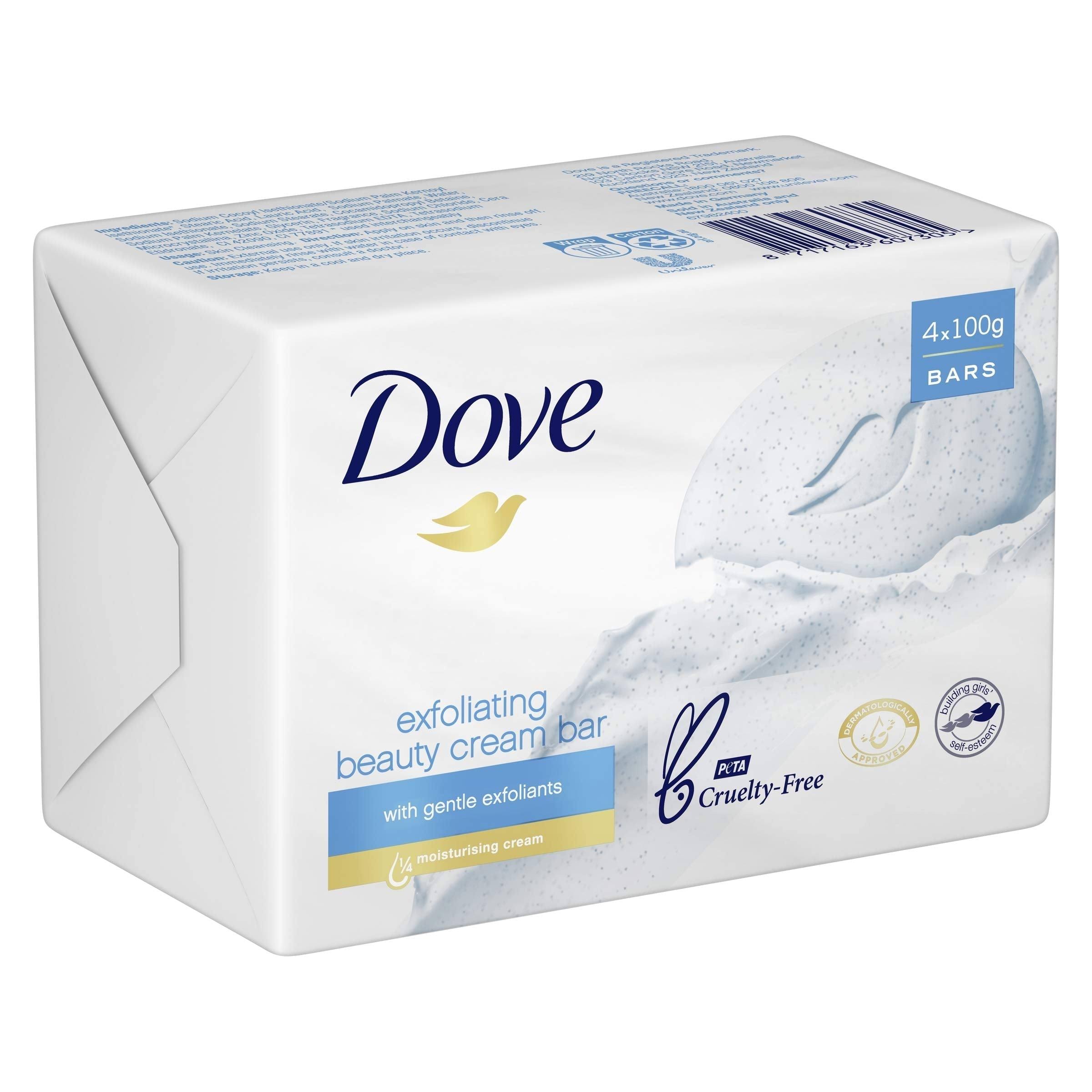 Dove Gentle Exfoliating Beauty Cream Bar - 4 x 100g