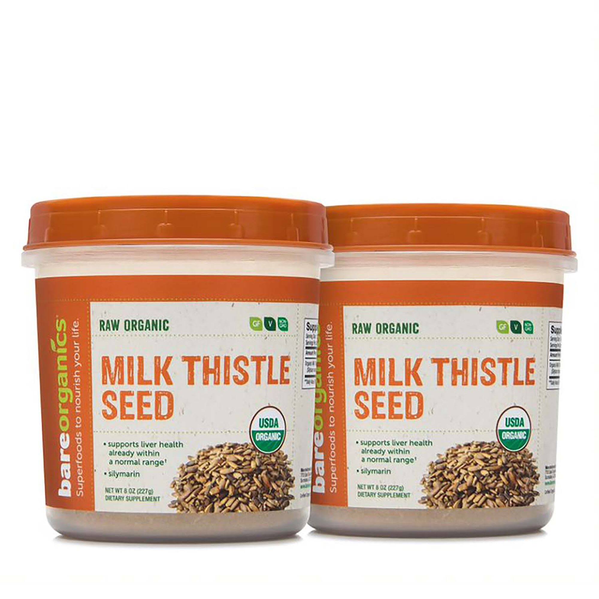 Bareorganics Milk Thistle Seed Powder 8 oz - Raw / Organic