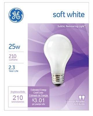 GE Light Bulb - Soft White, 25W