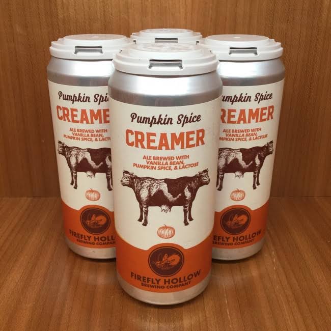 Firefly Hollow Brewing Company Pumpkin Spice Creamer Ale with Vanilla Bean Pumpkin Spice and Lactose (4 Pack 16oz cans)