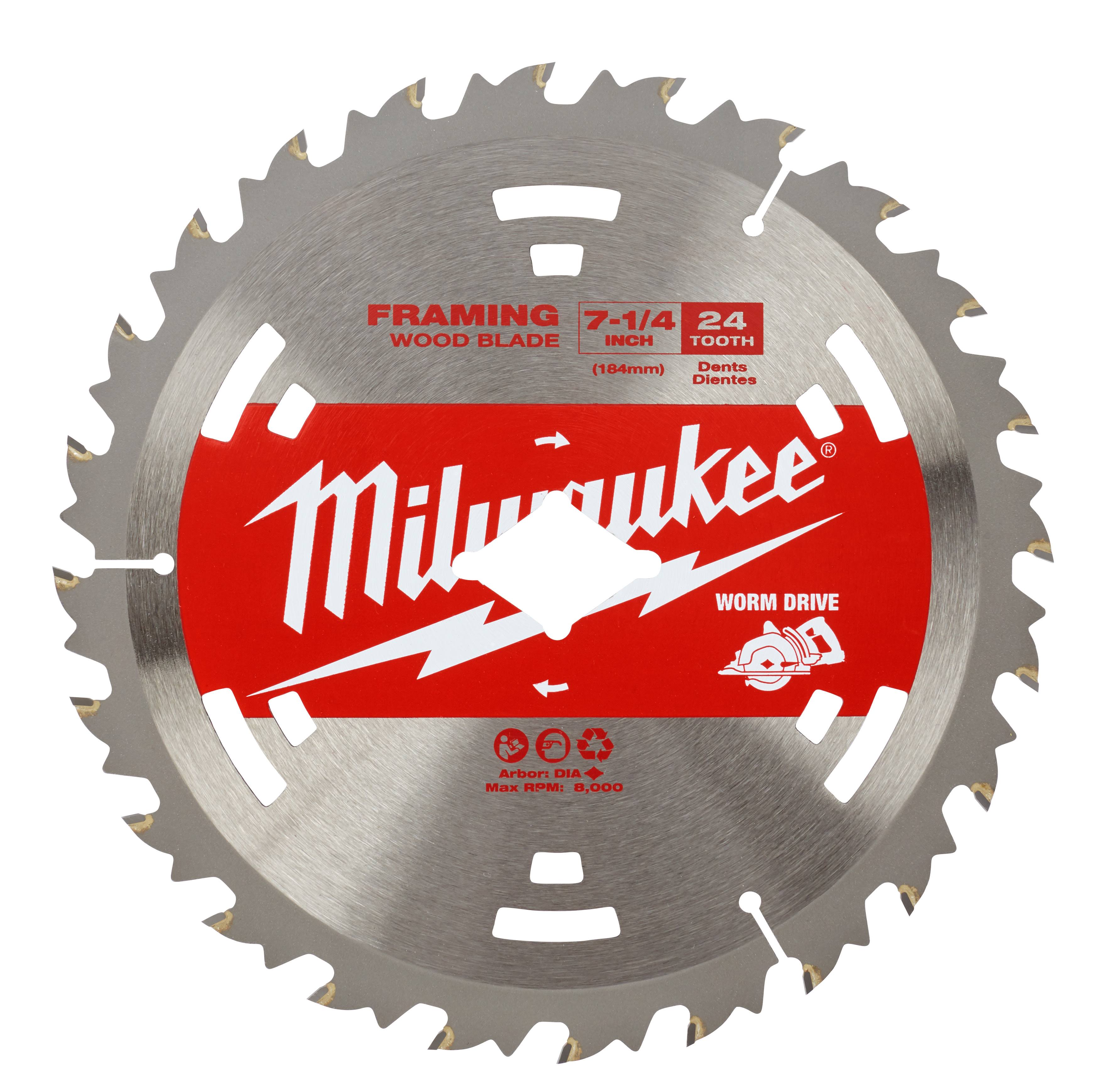 Milwaukee 48-41-0713 7-1/4 in. 24T Worm Drive Basic Framer Circular Saw Blade