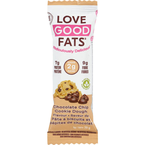 Love Good Fats Snack Bar Chocolate Chip Cookie Dough 39g