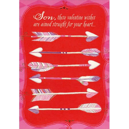 Six Valentine Arrows Valentine's Day Card for Teen / Teenage Son
