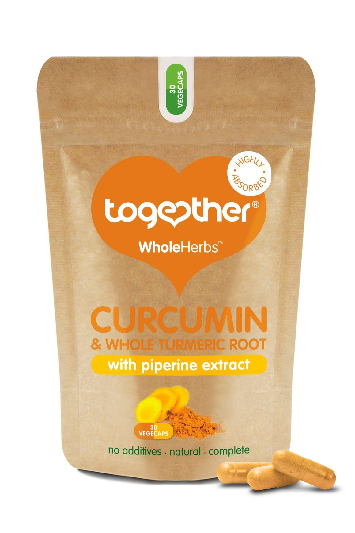 Together Health WholeVit Turmeric & Curcumin - 60 Capsule