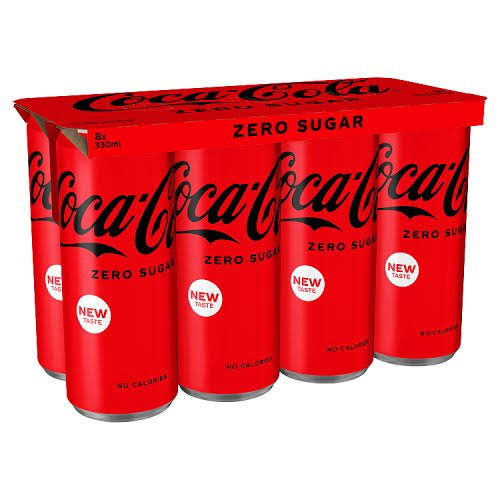 Coca-Cola Zero Sugar Soda - 8 Cans, 2.6l