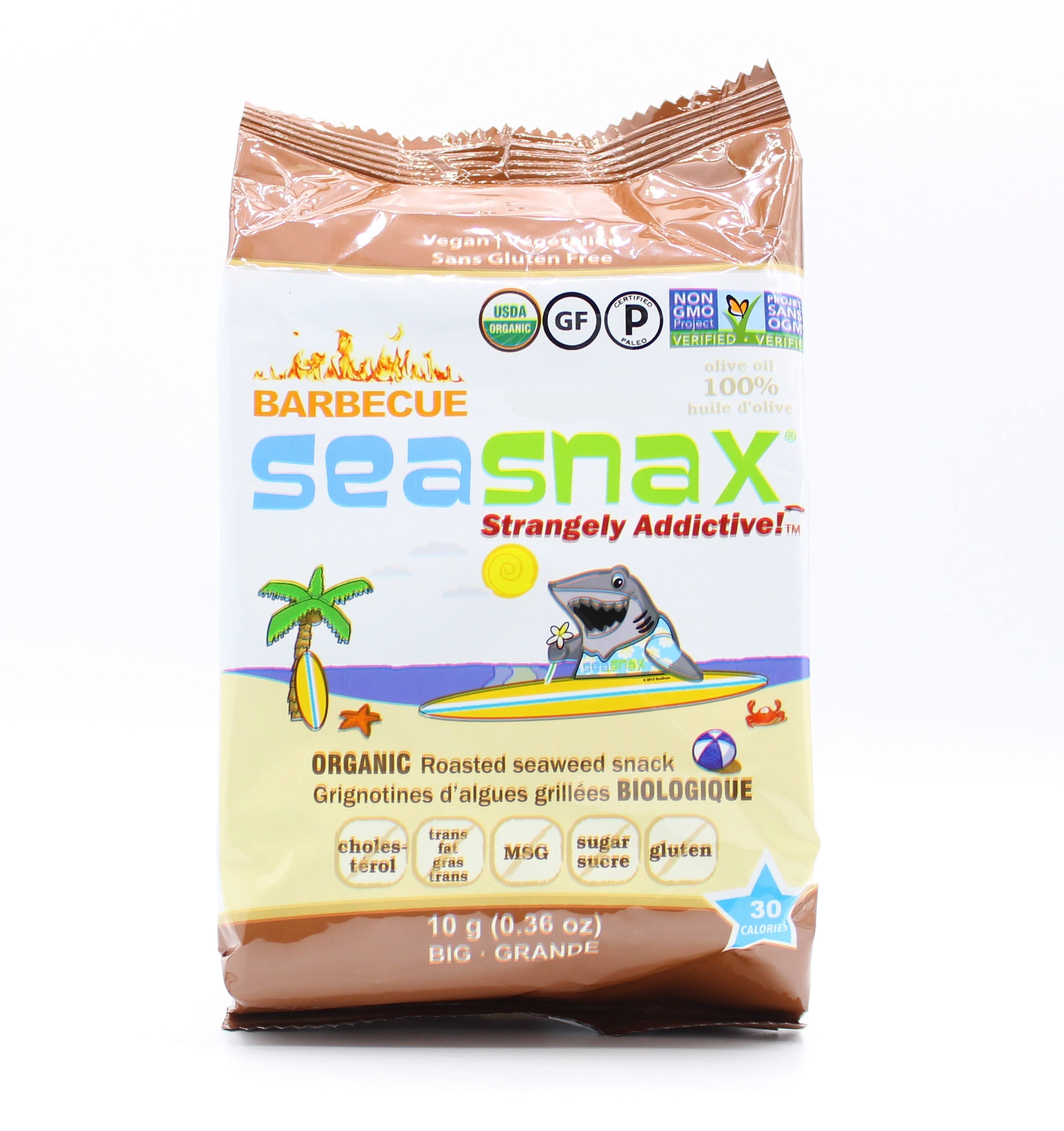 SeaSnax, Seaweed Snack Big Grab Barbeque Organic, 0.36 Ounce