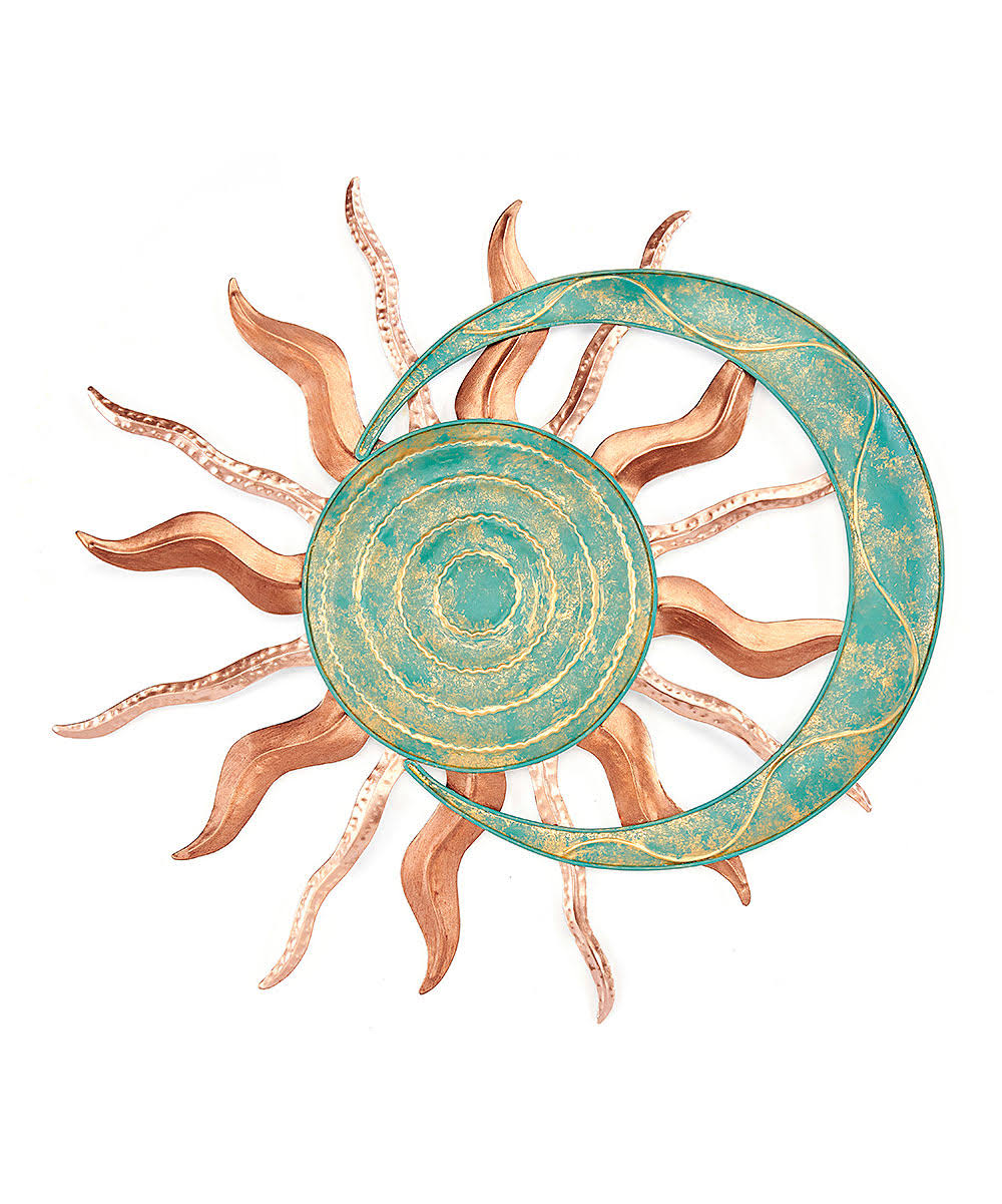 Giftcraft Coppertone & Green Sun & Moon Wall Art One-Size