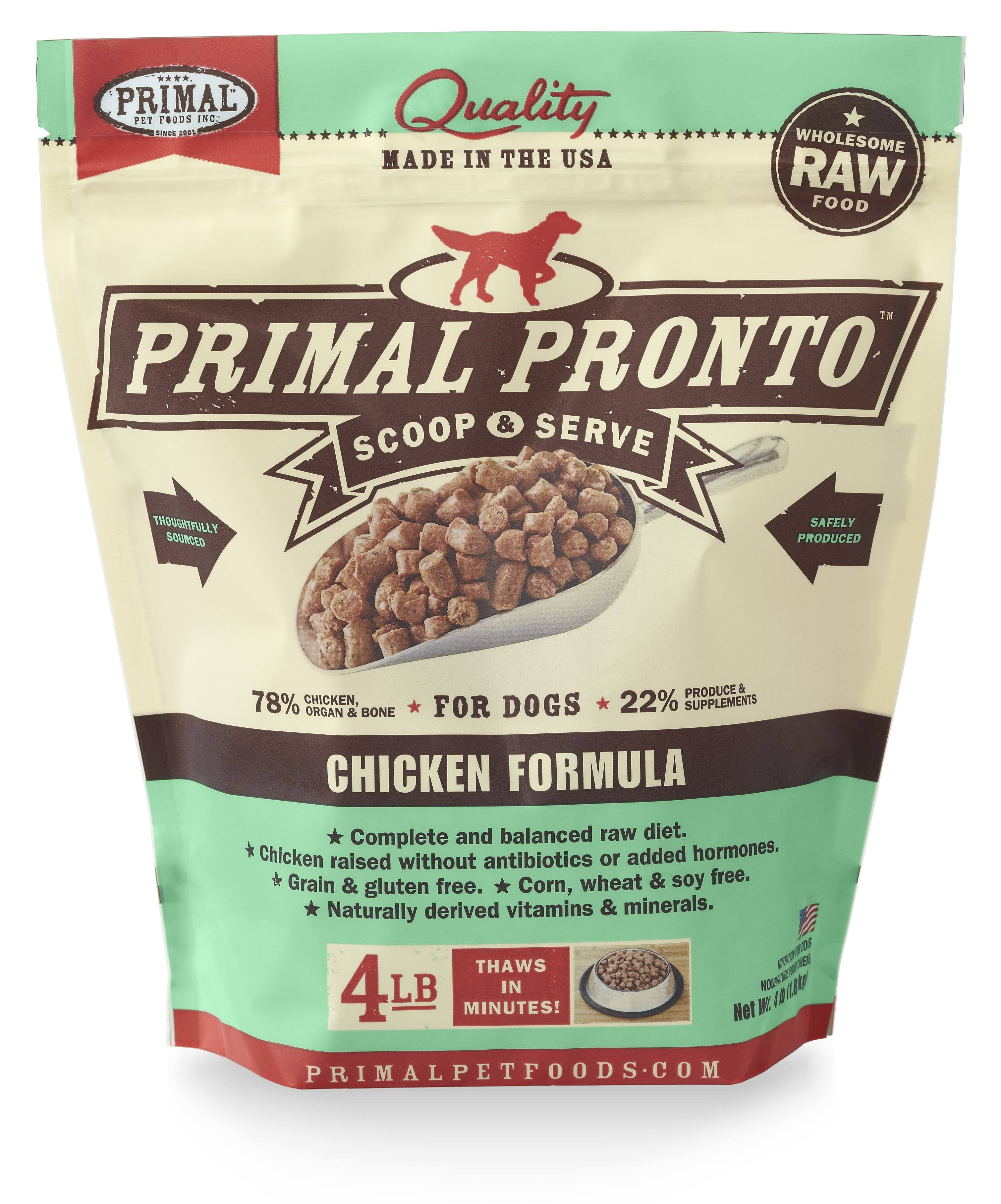 Primal Pronto Dog Food - Chicken, 4lb