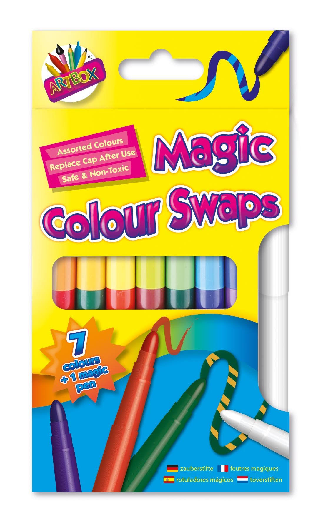 Artbox 8 Magic Pens - Swaps Colours Bright Kids Fun Crafts Art Colour Changing