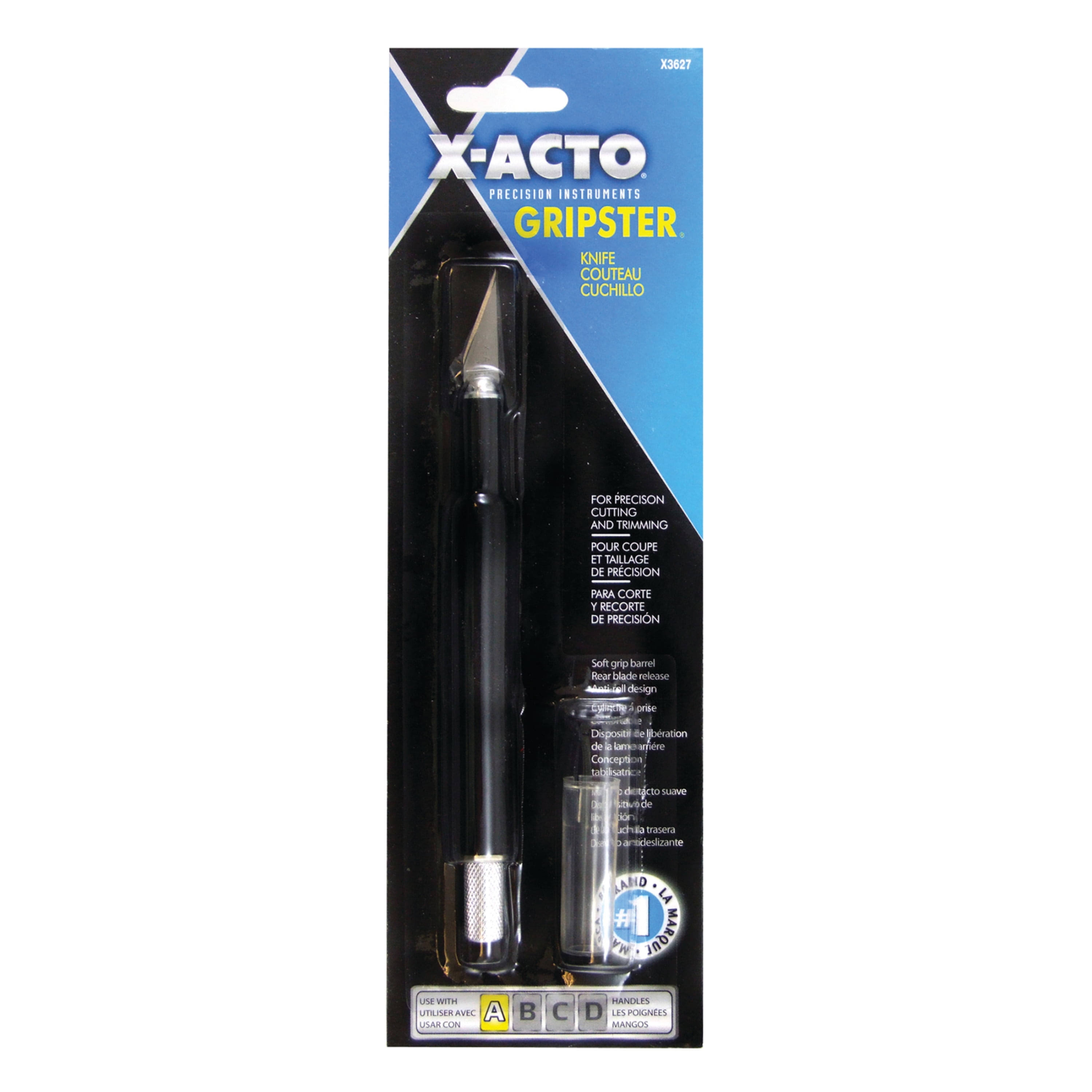 Xacto X3627 Black Gripster Knife With Safety Cap