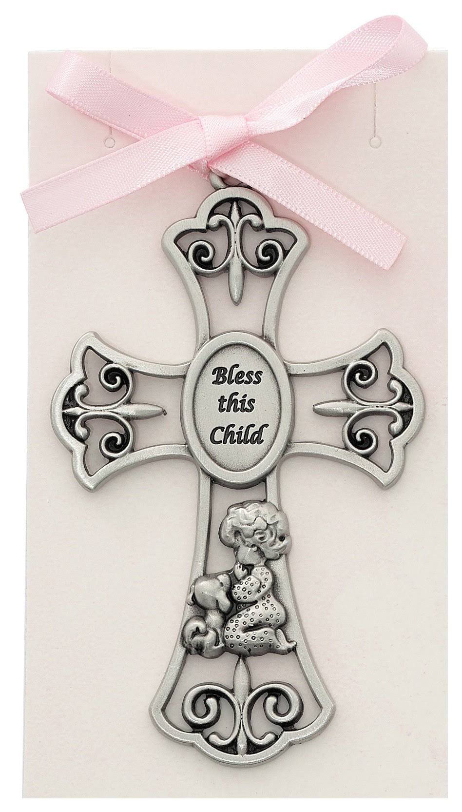 Bless This Child Baby Girl Crib Cross
