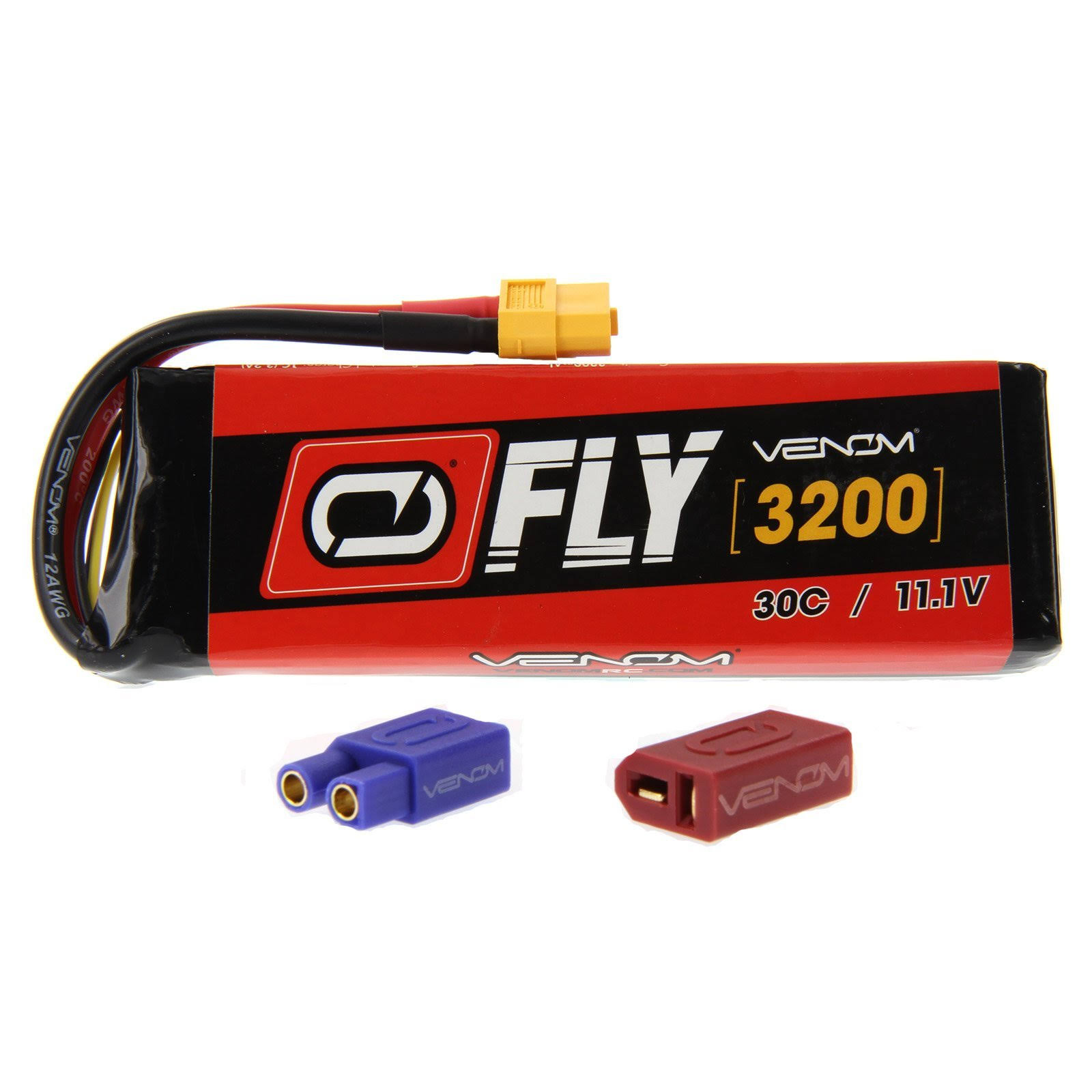 Venom Fly Lipo Battery - with Universal 2.0 Plug, 30C, 3S, 3200mah, 11.1v