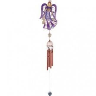 GSC Ss-g-99289 Wind Chime Copper Gem Angel Garden Decoration Hanging | Decor | Free Shipping on All Orders | 30 Day Money Back Guarantee