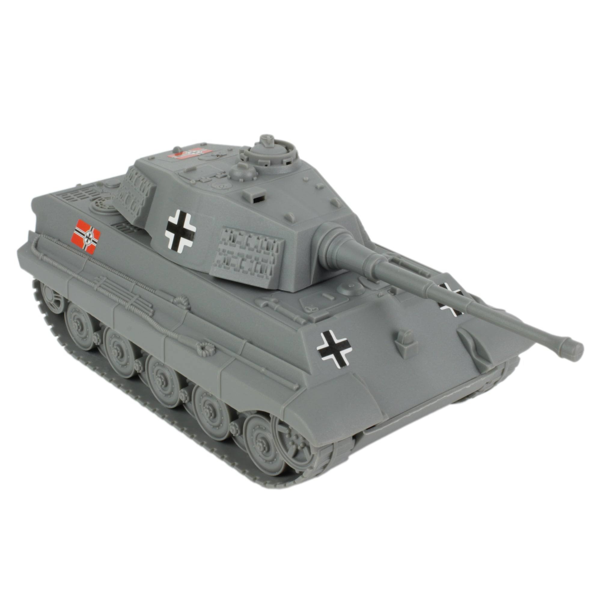 Bmc Toys Bmc Wwii Gray German King Tiger Toy Tank 1:32 Scale For 54mm Army Men Soldier Figures
