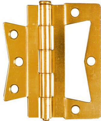 National Hardware Surface-Mounted Brass Hinge - 3-1/2in
