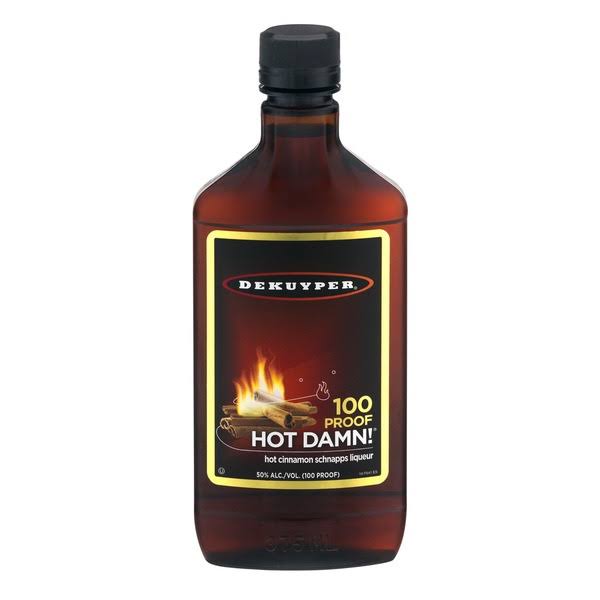 DeKuyper Hot Damn! 100 Proof Cinnamon Schnapps Liqueur - 375 ml