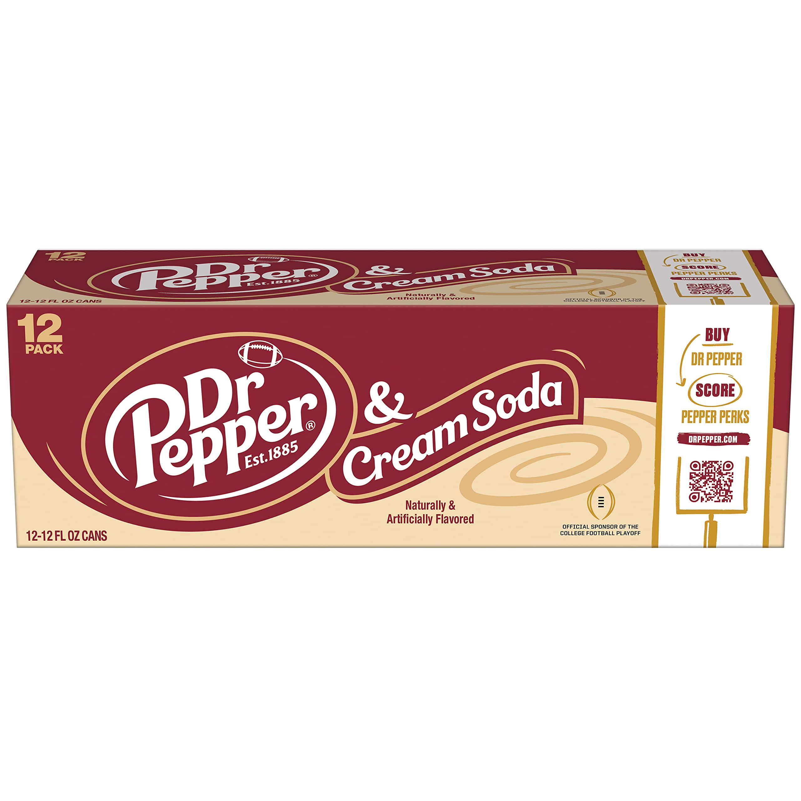 Dr Pepper & Cream Soda 355ml 12 Pack