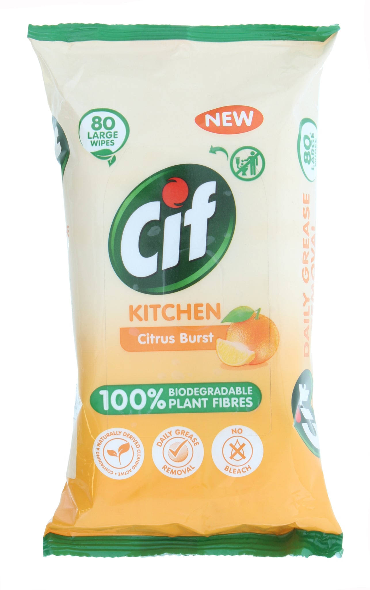 CIF Biodegradable Wipes Kitchen 80's