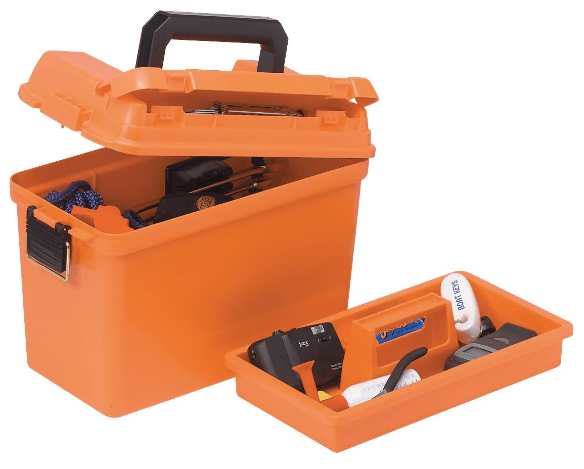 Plano Extra Large Dry Storage Box with Tray - Orange