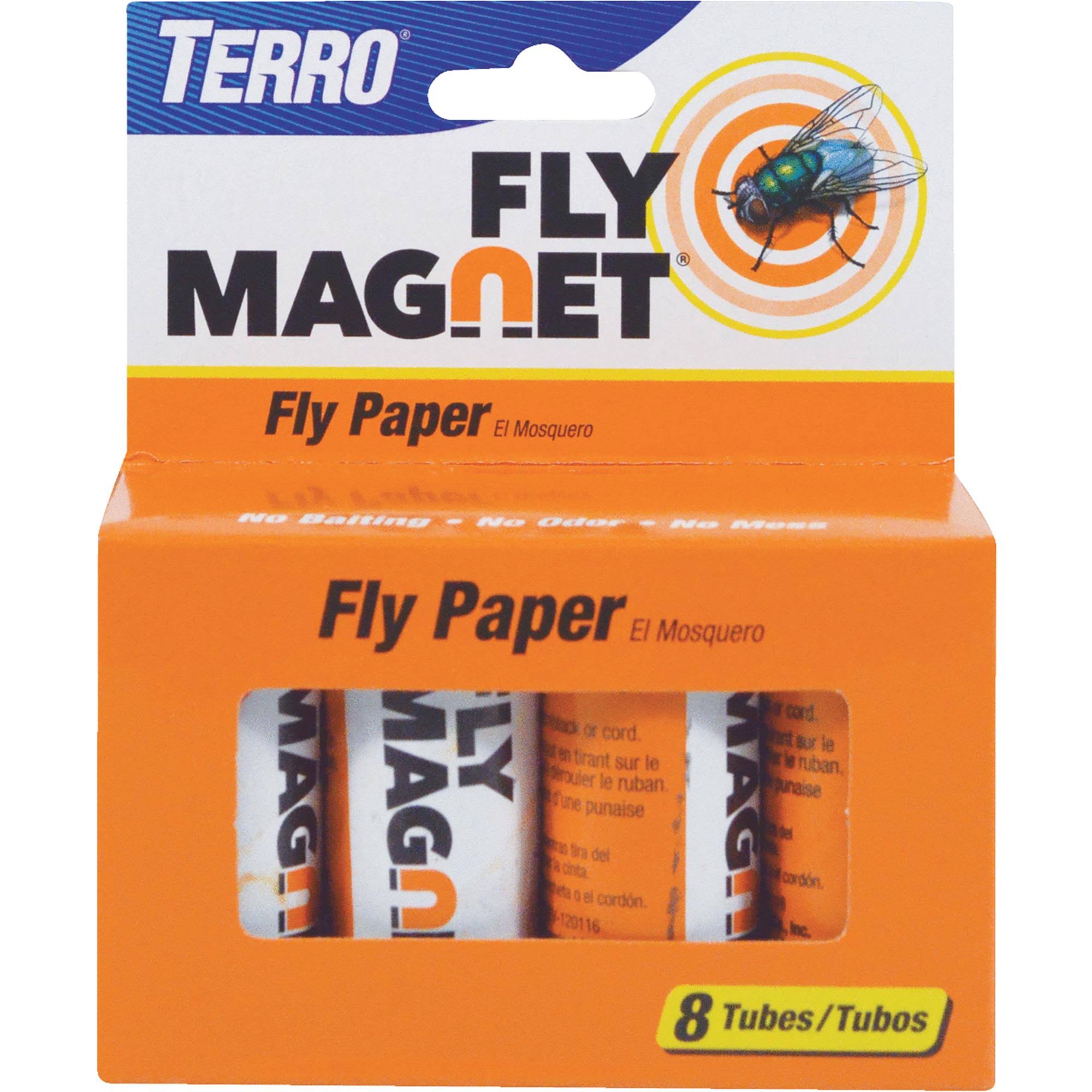 Terro T518 Fly Magnet Sticky Fly Paper Fly Trap, 8 Count (Pack of 1)