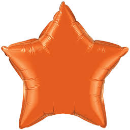 20 Inch Orange Star Foil - Flat