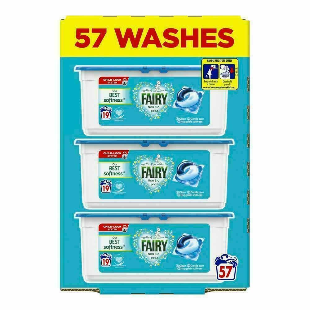 Fairy Non Bio Pods Washing Liquid Capsules 57 Washes