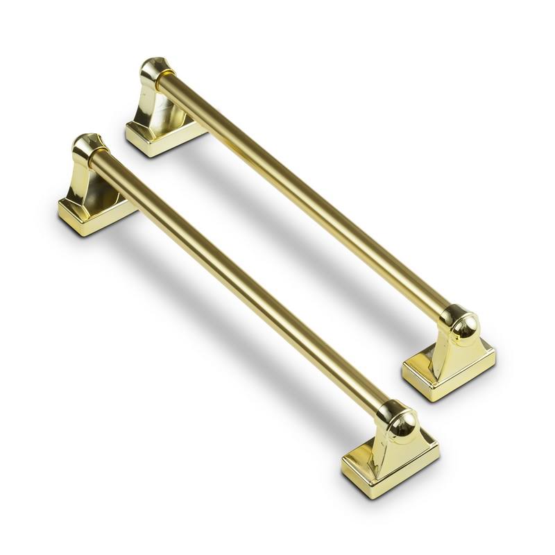 Magne 00113 Sash Magnetic Cafe Rods - Brass, 8.75" to 15.75"