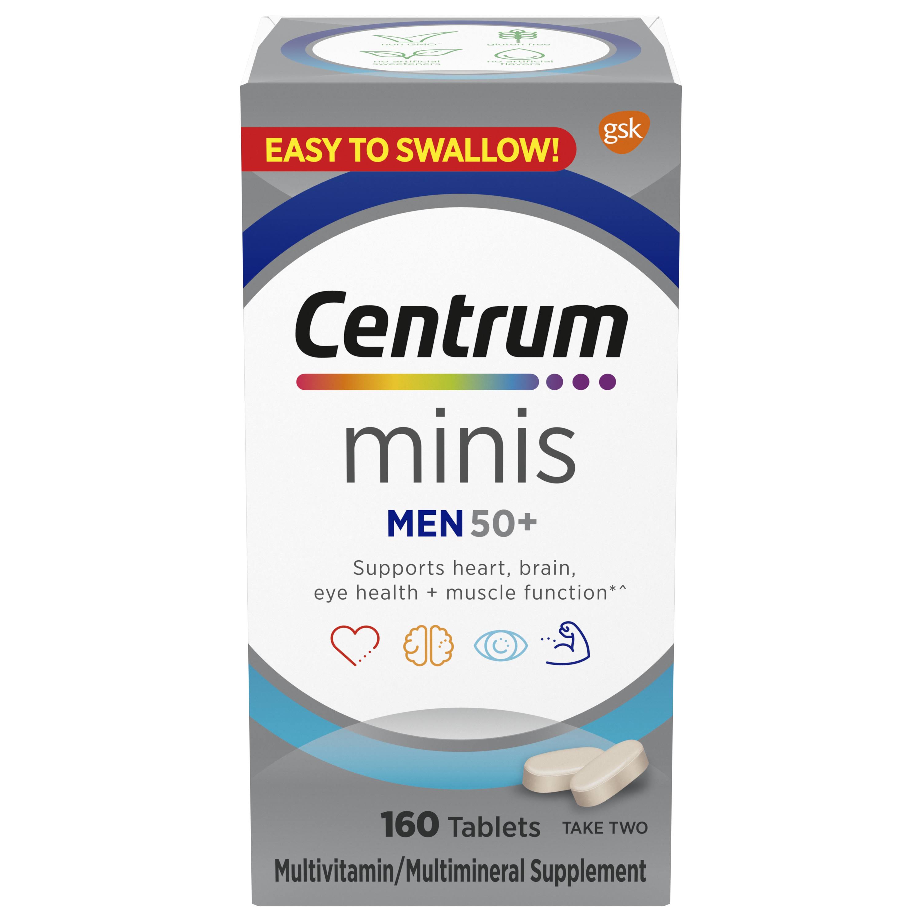 Centrum, Men 50+, Minis, Multivitamin/Multivitamin, 160 Tablets