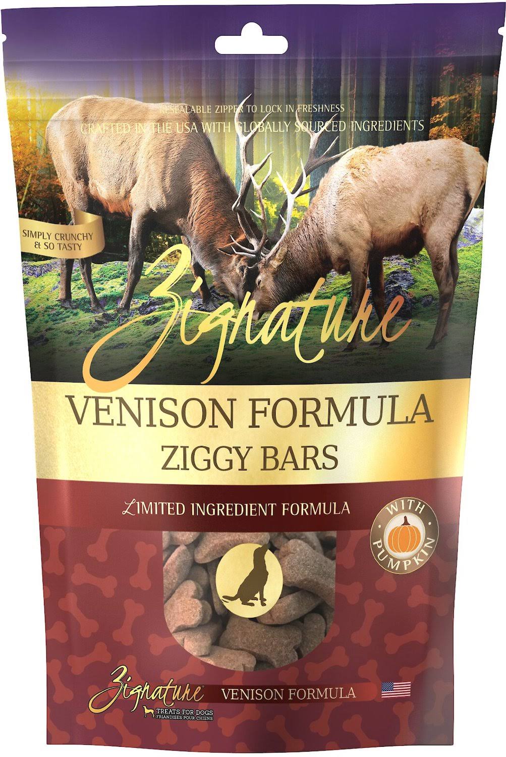 Zignature Limited Ingredient Venison Formula Ziggy Bars 12 oz