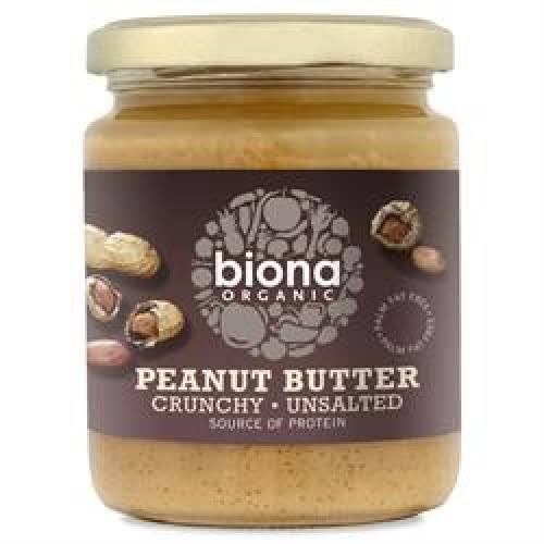 Biona - Peanut Butter Crunchy- No Salt 250 g 250ML