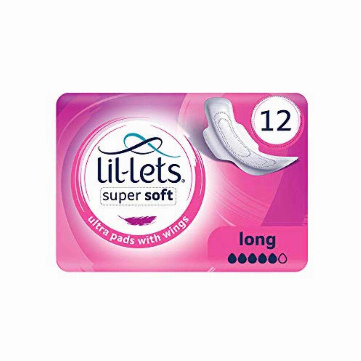 Lil-Lets Long Ultra Thin Pads with Wings - 12ct
