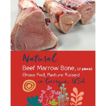 All Provide Raw Frozen Large Beef Marrow Bones - 2 Pcs