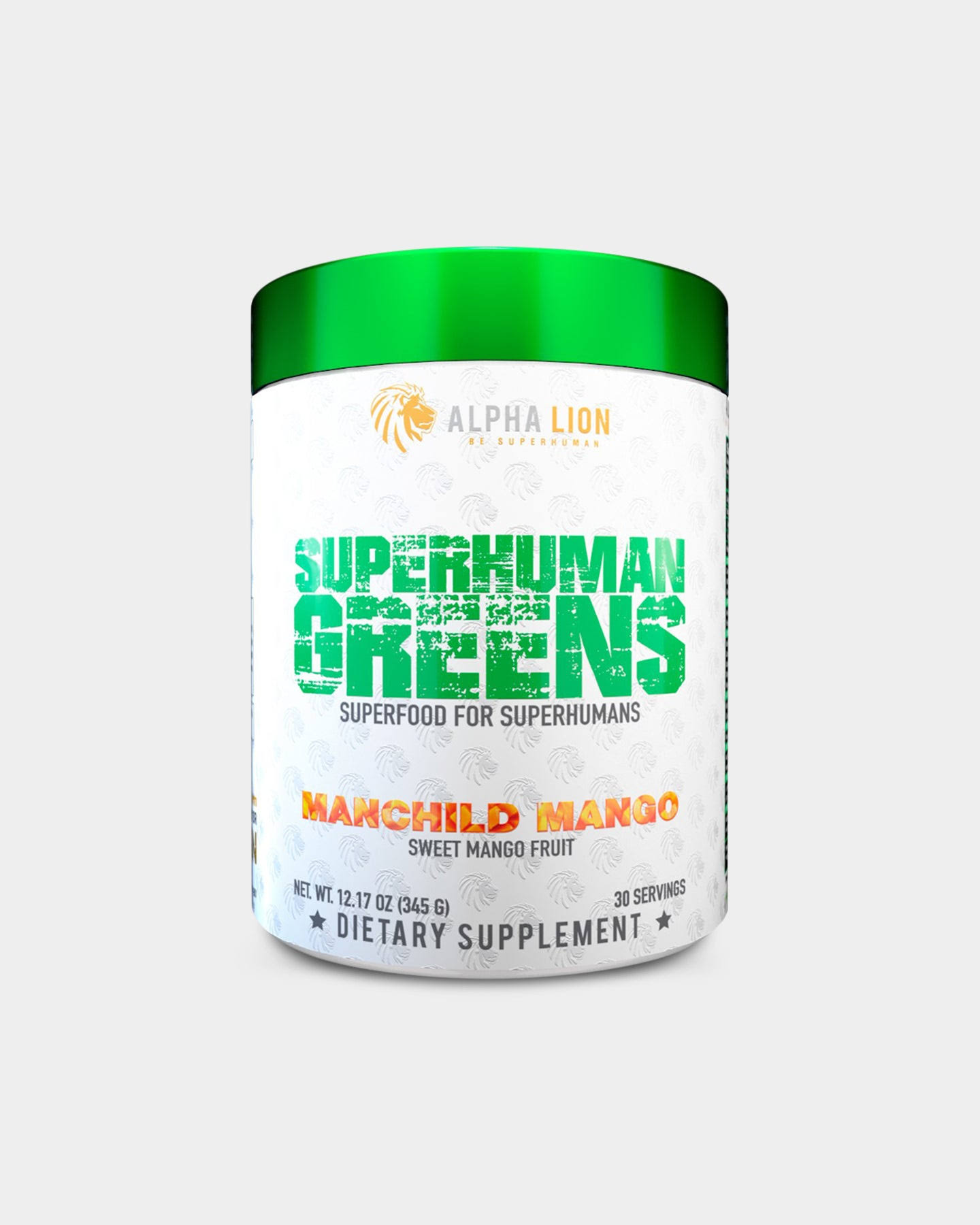 Alpha Lion Superhuman Greens Superfood in Manchild Mango | 30 Servings