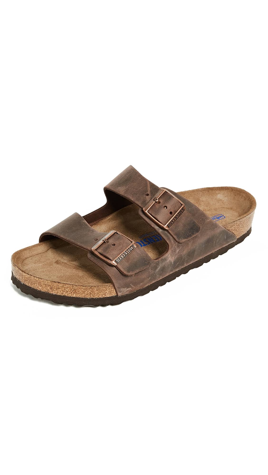 Birkenstock Unisex Arizona Habana Oiled Leather Sandals - Brown, 11-11.5 US