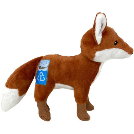 Spunky Pup Clean Earth Plush Fox Dog Toy, Small