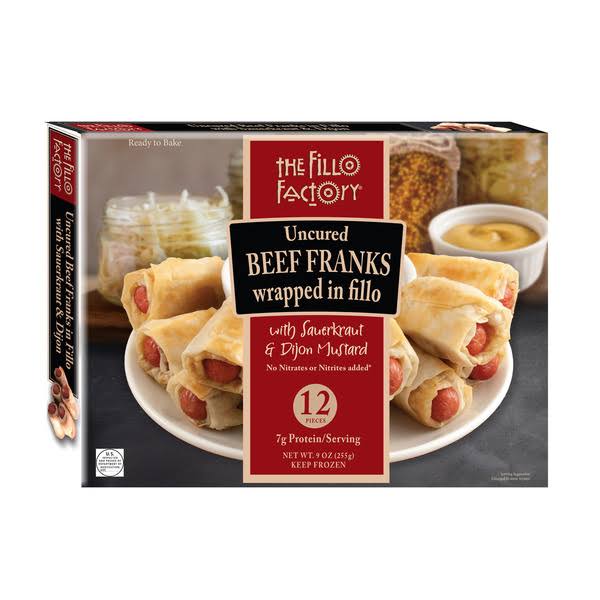 Uncured Beef Franks Wrapped in Fillo with Sauerkraut Mustard - 9 Ounces - Foodcellar Market - Delivered by Mercato
