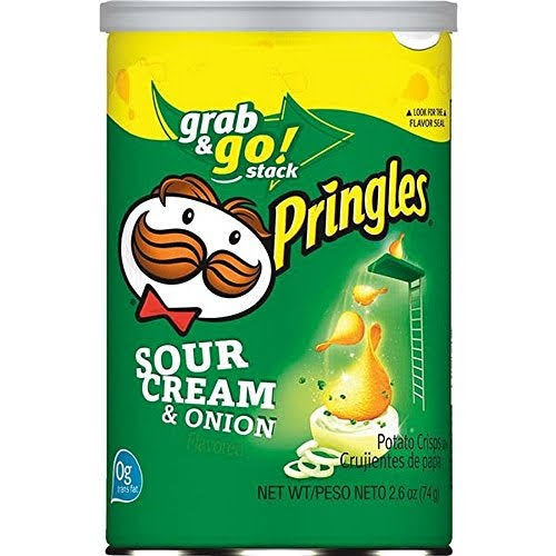 Pringles Potato Chips - Sour Cream and Onion, 2.5oz