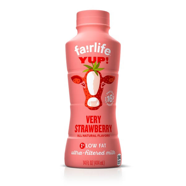 Yup! Ultra-Filtered Low Fat Milk - Strawberry, 14oz
