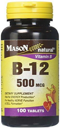 Mason Natural Vitamin B-12 Supplement - 500mcg, 100 Tablets