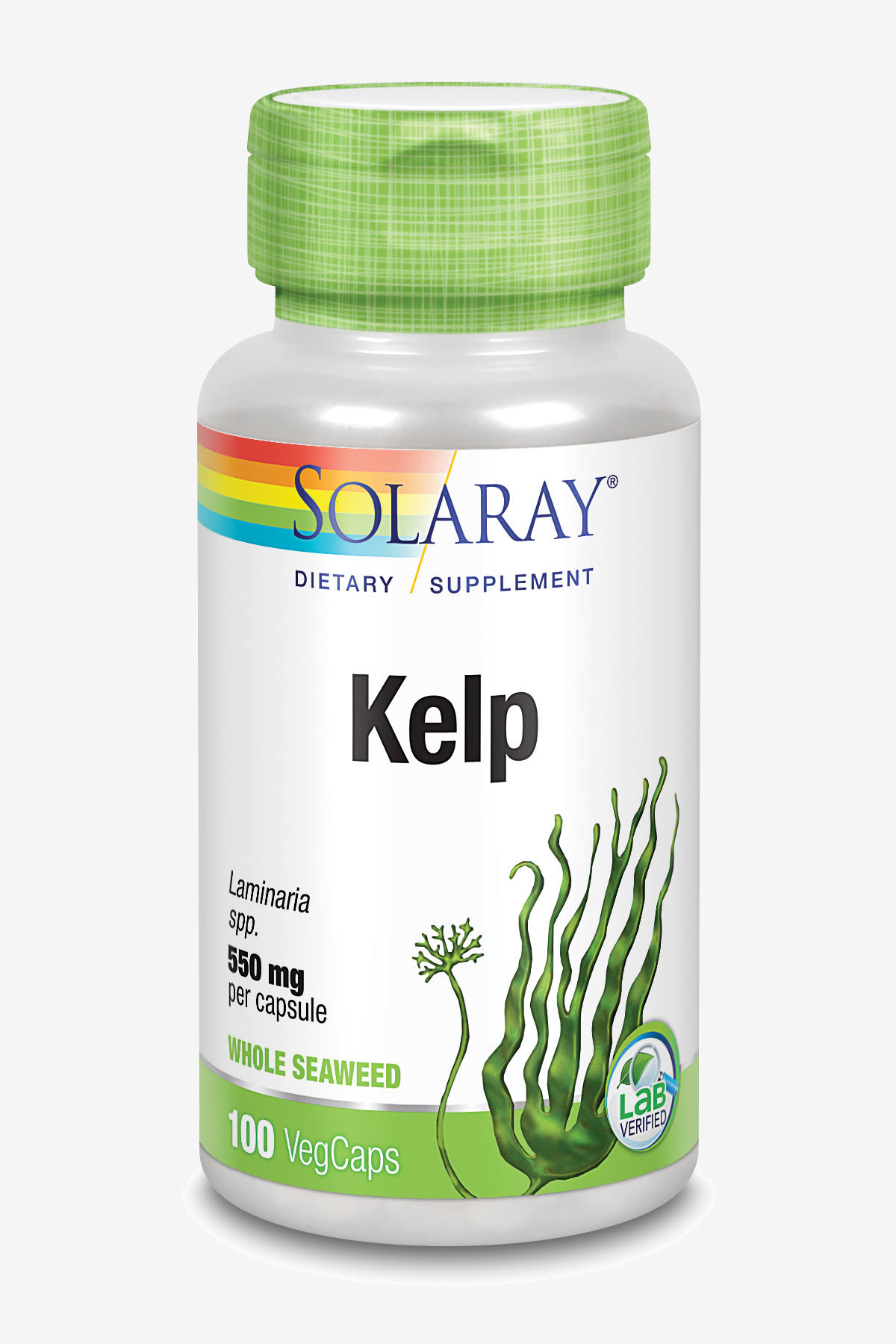 Solaray Kelp With Folic Acid - 600mg, 100 Capsules