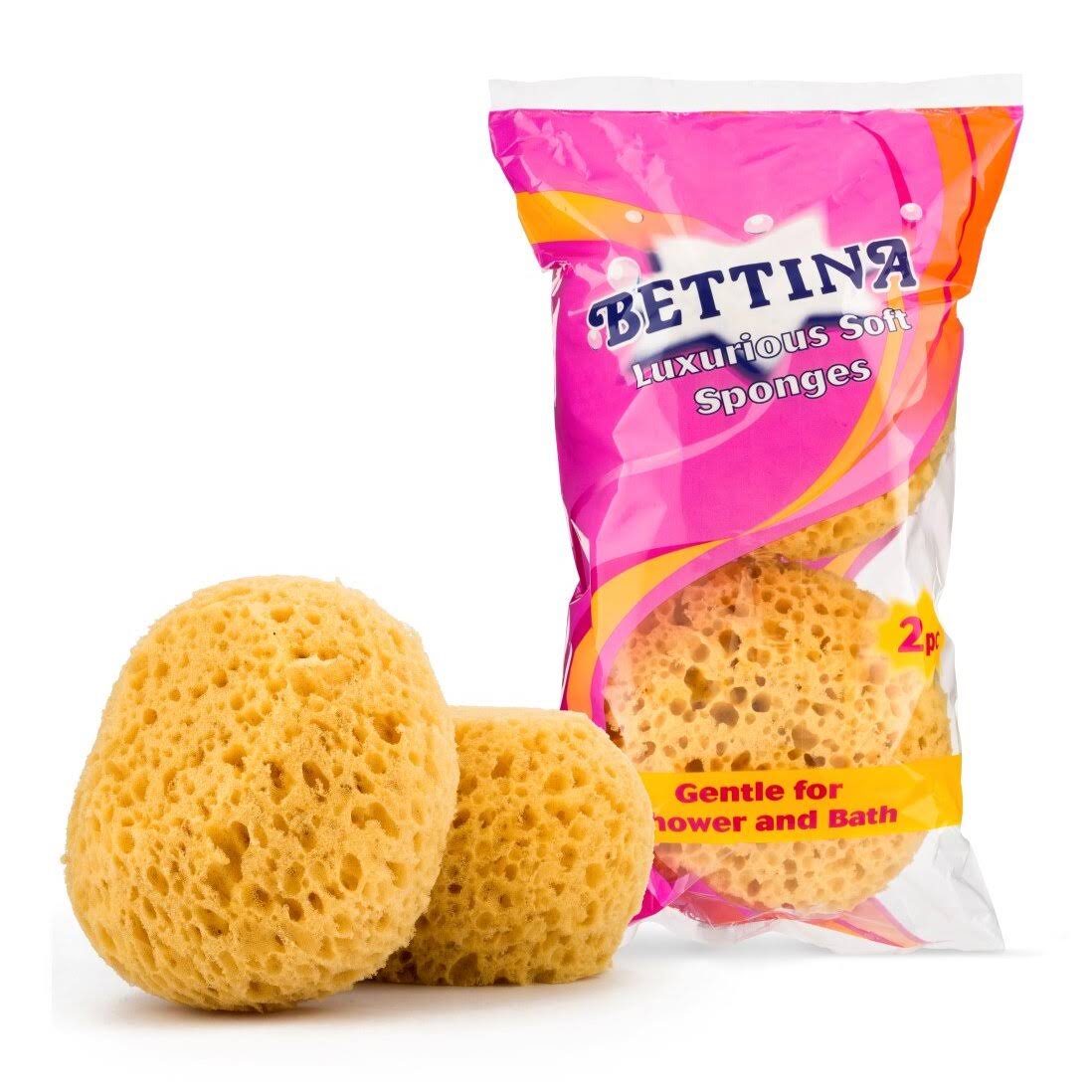 2 Pack Bettina Luxurious Soft Sponges for Bath or Shower