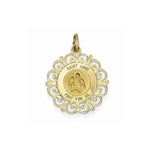Jewelry Best Seller 14K Saint Anne Medal Charm