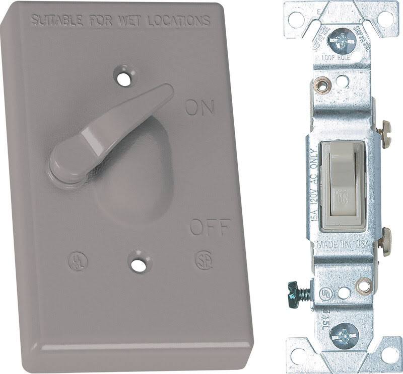 Sigma Electric 14216 Weatherproof Toggle Switch Cover - Gray