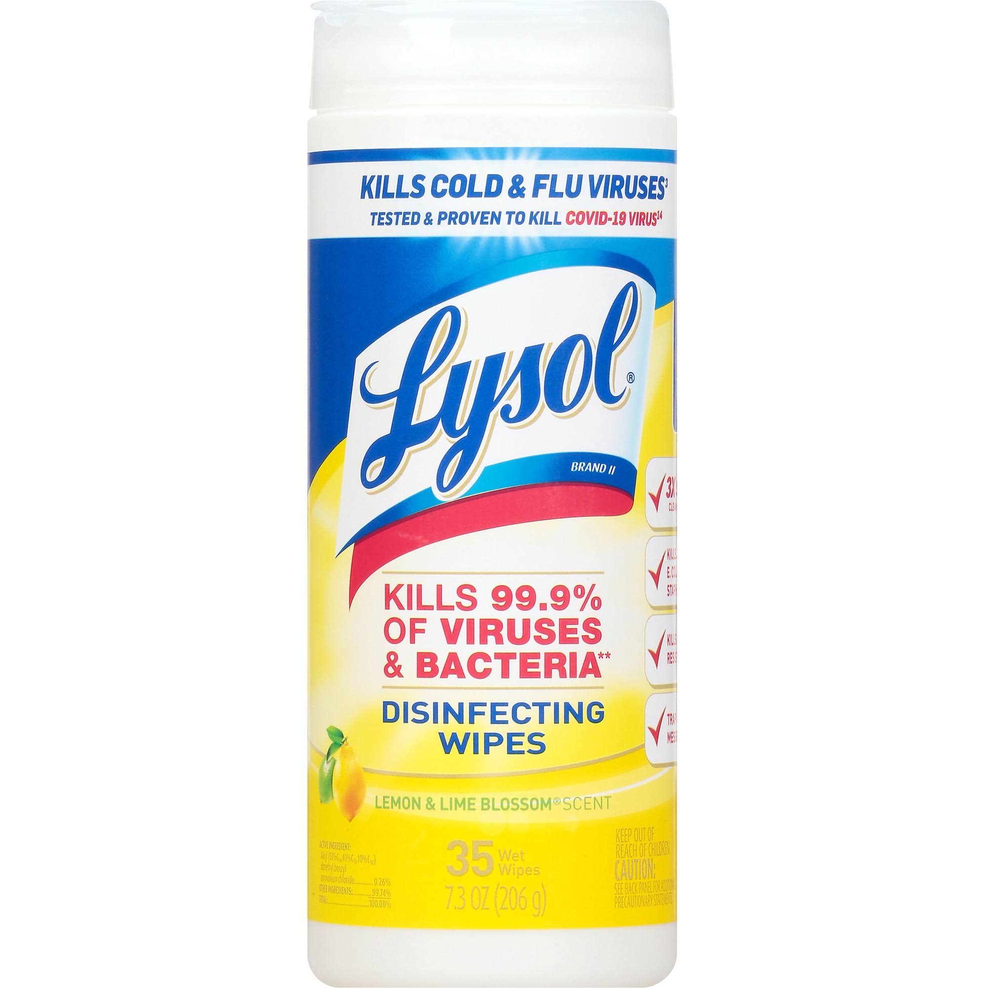 Lysol Disinfecting Wipes - Lemon & Lime Blossom Scent
