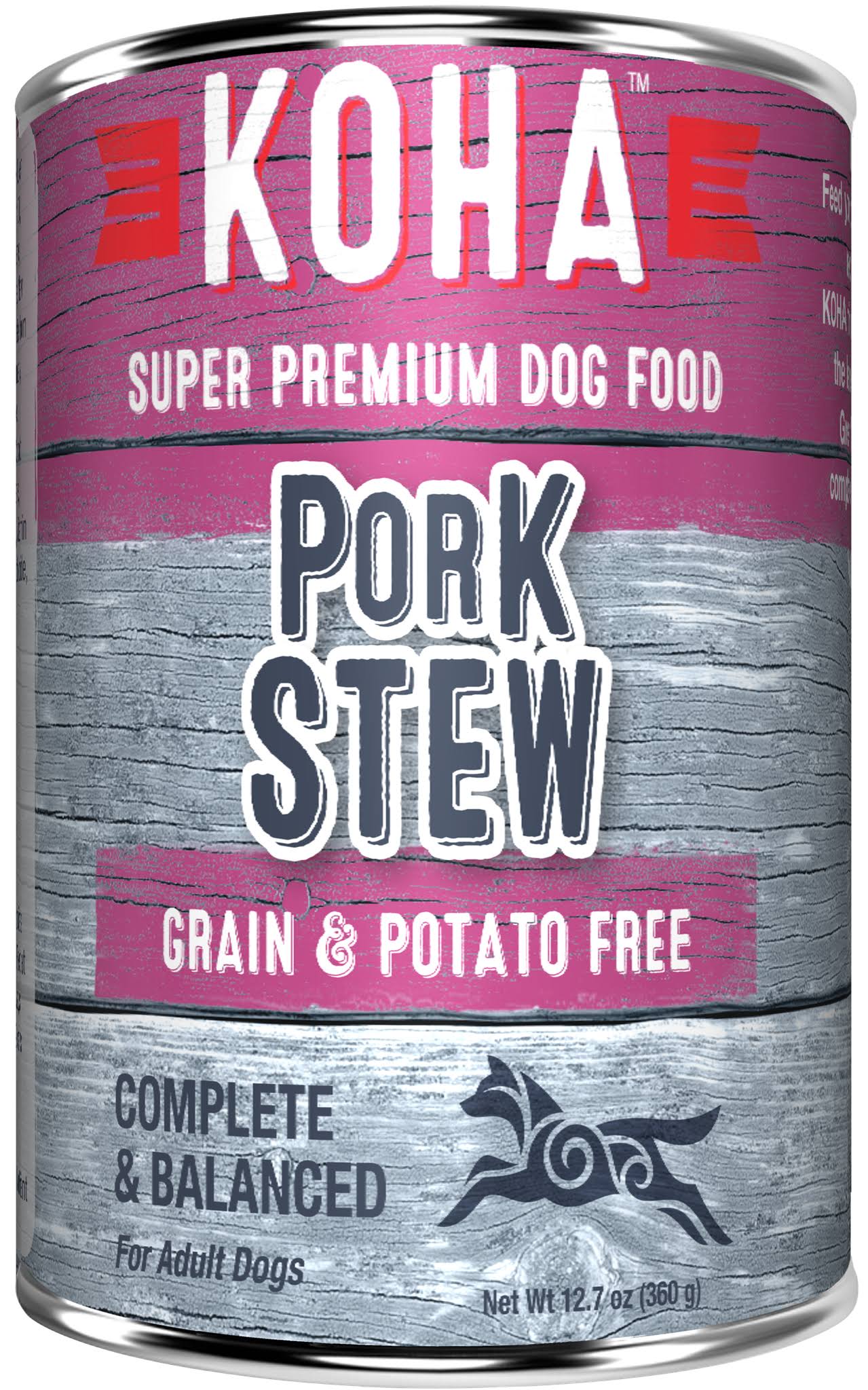 Koha Minimal Ingredient Pork Stew Wet Dog Food, 12.7-oz
