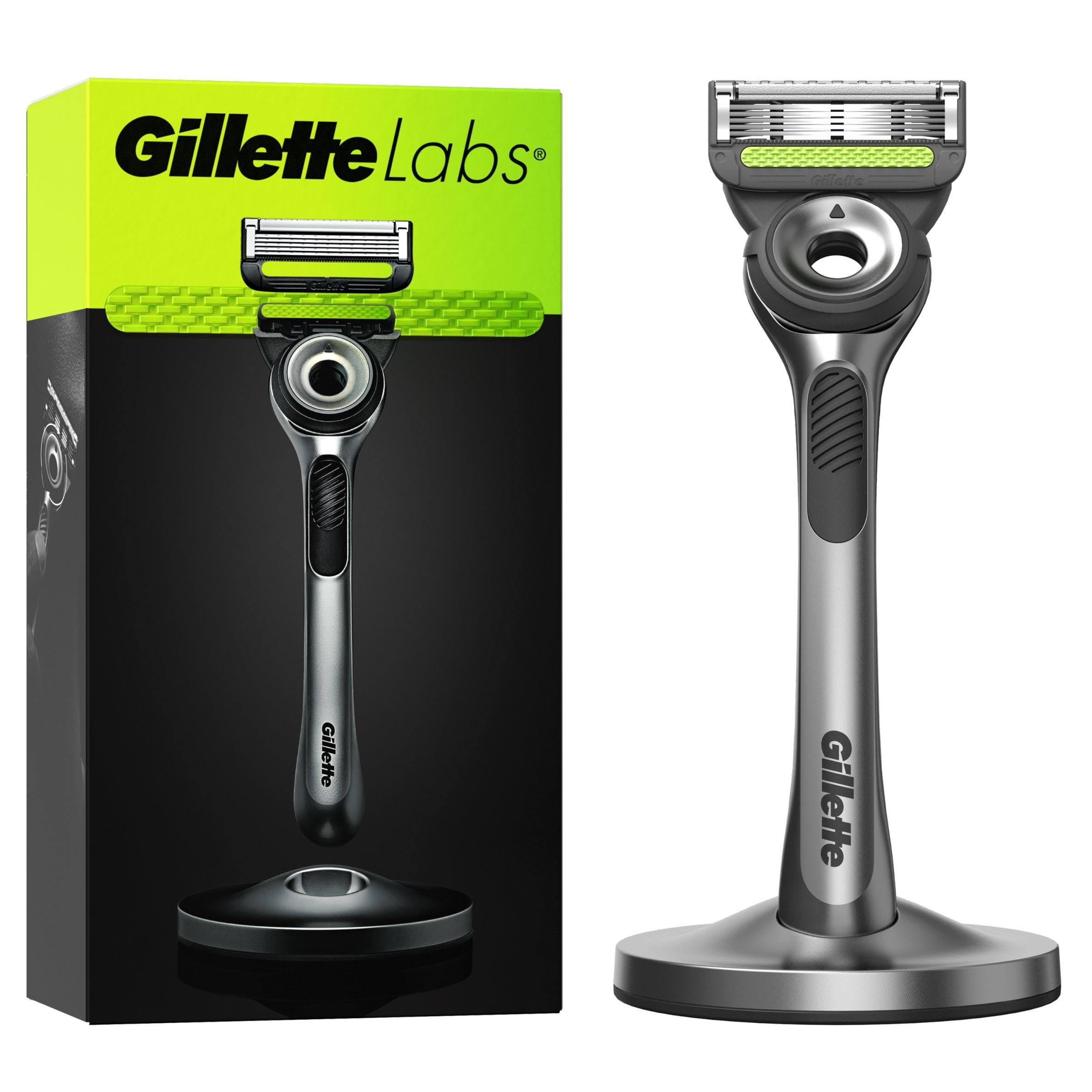 Gillette Labs Razor With Exfoliating Bar & Magnetic Stand